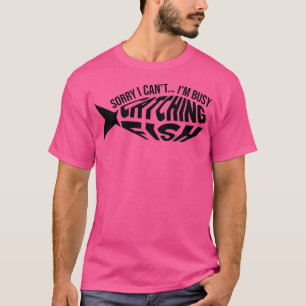 Ironische forel voor het vissen op jonge vis t-shirt