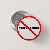 Ironische "NO"-verbodscensuur Ronde Button 3,2 Cm (Voorkant /achterkant)