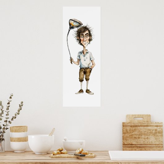 Ironman Golf Art Print (Keuken)