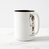 Ironman Golfer Tweekleurige Koffiemok (Voorkant rechts)