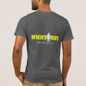 IRONMAN T-shirt met datum van gebeurtenis en naam  (Achterkant)