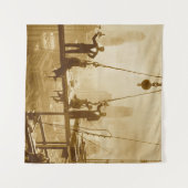 Ironwerkers lopen op de 32 verdieping wandkleed (Voorkant (horizontaal))