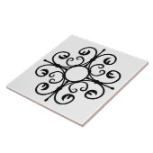  Ironwork in zwarte Tegel Tegeltje (Zijkant)