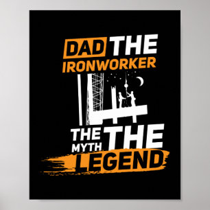 Ironworker Pa Constructie Lasser Vaderdag Poster