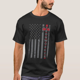 Ironworker USA Patriottische Vlag IJzeren-Werken U T-shirt
