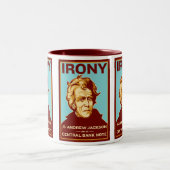 Irony is Andrew Jackson op een Mok van de Centrale (Center)