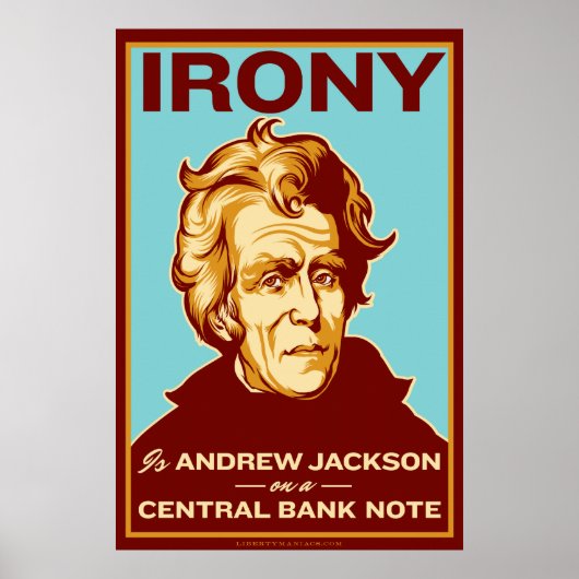 Irony is Jackson op een Poster van de Centrale Ban (Voorkant)