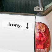 Irony onder bumpersticker (Op Truck)
