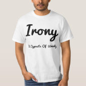 Irony tegengesteld aan kreukhout t-shirt (Voorkant)