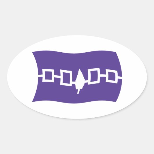 Iroquois Confederacy Flag Sticker (Voorkant)