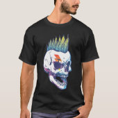 Iroquois Skeleton Scull Punk Rocker Halloween Part T-shirt (Voorkant)