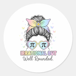 Irrationaal Maar Wel Rond Pi Nummer Wiskunde Docen Ronde Sticker