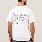 irrationeel zijn t-shirt (Achterkant)