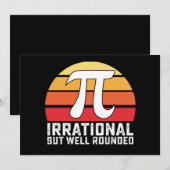 Irrationele maar goed afgeronde PI Day Wiskunde Kaart (Voorkant / Achterkant)