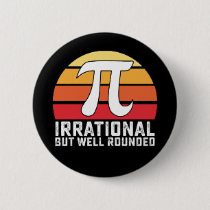 Irrationele maar goed afgeronde PI Day Wiskunde  Ronde Button 5,7 Cm