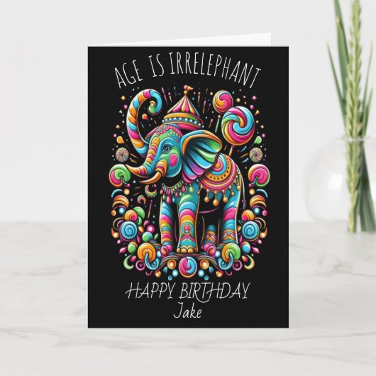 Irrelephant Verjaardagswensen voor Jake Bedankkaart (Voorkant)