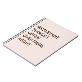 IRRELEVANTE DINGEN WAAR IK VAAK AAN OVERDENK NOTITIEBOEK