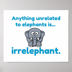 Irrelevante olifant poster