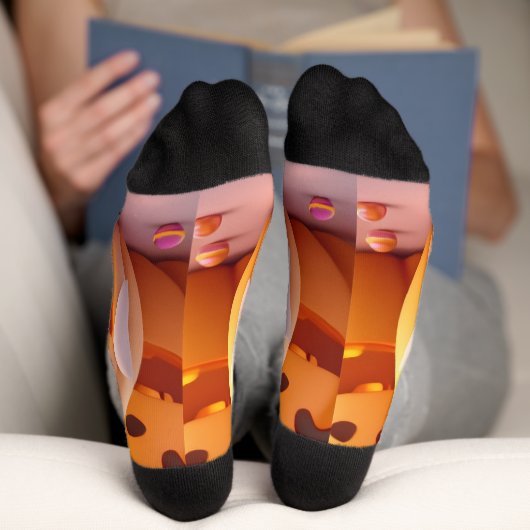 Irresistible Pumpkin Socks – Cute Halloween Magic Sokken (Onderkant)