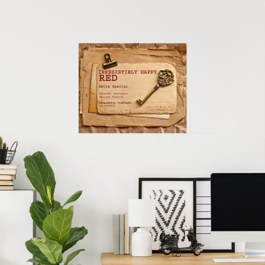 Irrésistiblement Bonne affiche de vin rouge! (Bureau à domicile)