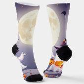 Irresistibly Ghost Socks – Magical Halloween Glow  Sokken (Gebogen)
