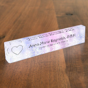 Irridescent Glitter Personalized Name Bord Naambordje