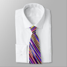 Irridicant Multicolored Stripes Stropdas