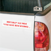 Irritante Oude Man Bumpersticker (Op Truck)