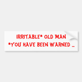 Irritante Oude Man Bumpersticker