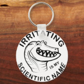 Irritator Trollface (tekst) Sleutelhanger (Achterkant)