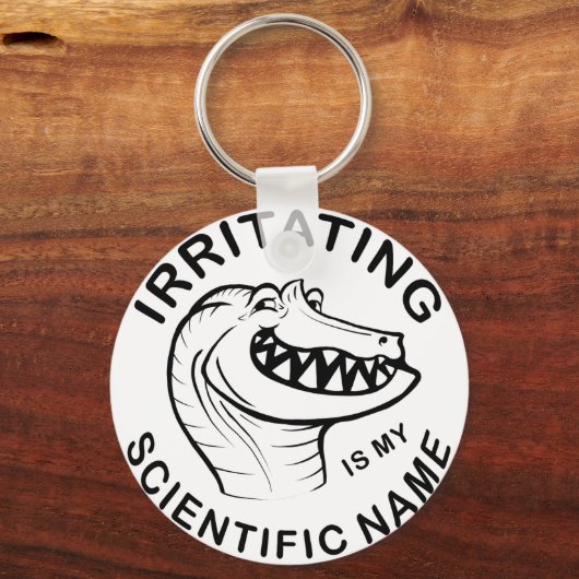 Irritator Trollface (tekst) Sleutelhanger (Achterkant)