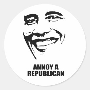 IRRITEREN EEN REPUBLIKEIN RONDE STICKER