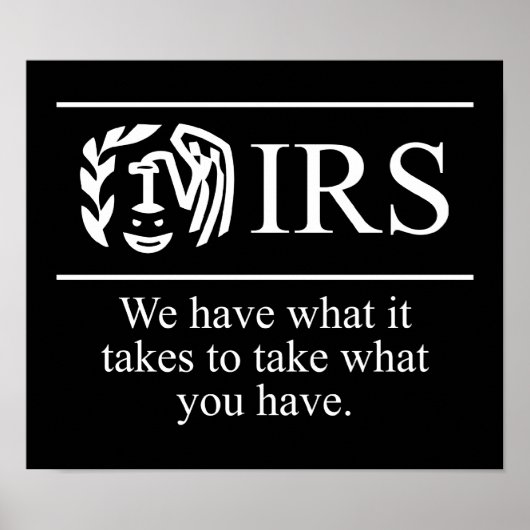IRS $ 24,95 grafische wand Poster (Voorkant)