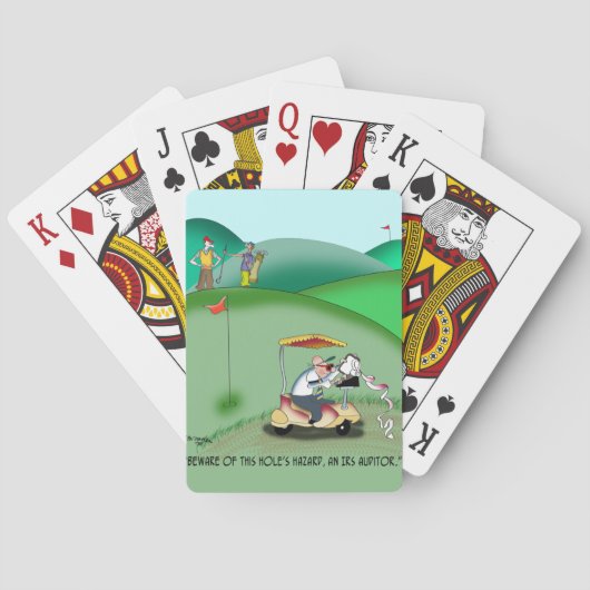 IRS Auditor in a Golf Sand Trap Pokerkaarten (Achterkant)