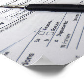 IRS-belastingformulieren met rekenmachine Poster (Hoek)