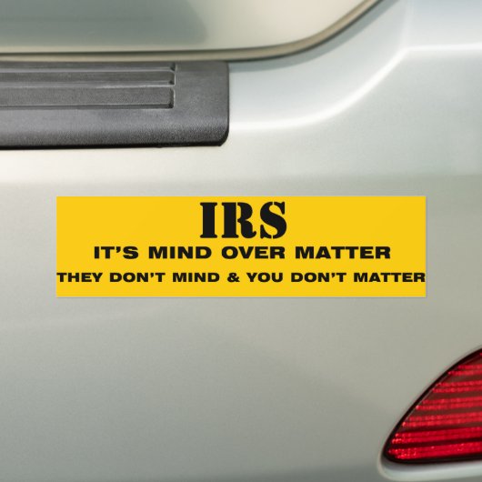 IRS BUMPERSTICKER (Op auto)