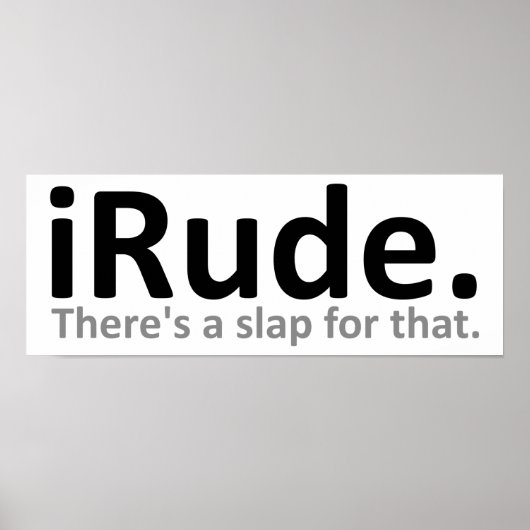 iRude Funny Poster (Voorkant)