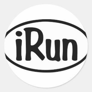 iRun Oval Ronde Sticker