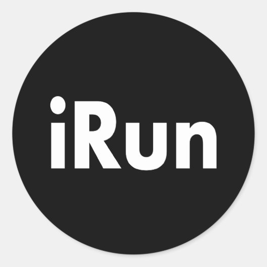 iRun Ronde Sticker (Voorkant)