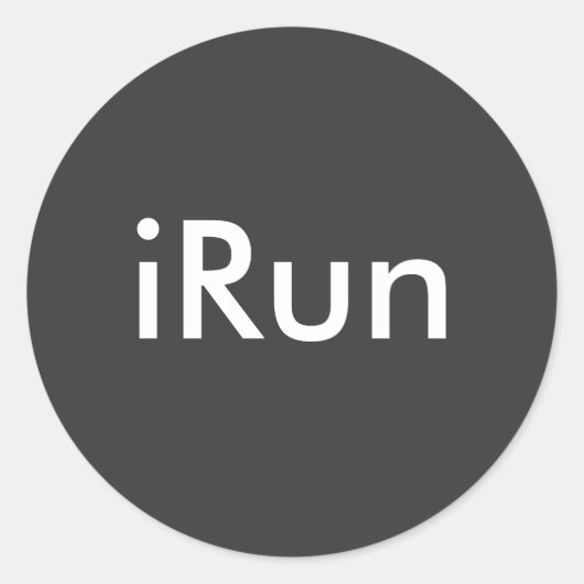 iRun Ronde Sticker (Voorkant)