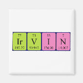 Irvin nom de table périodique aimant (Devant)