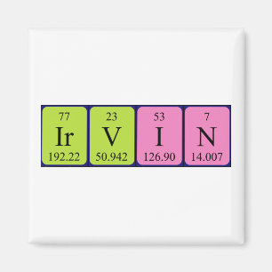 Irvin periodieke table name magnet magneet