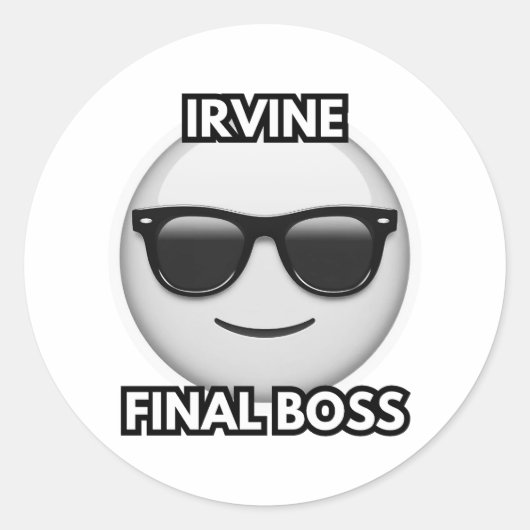Irvine Boss Final Autocollant Emoji Cool (Devant)