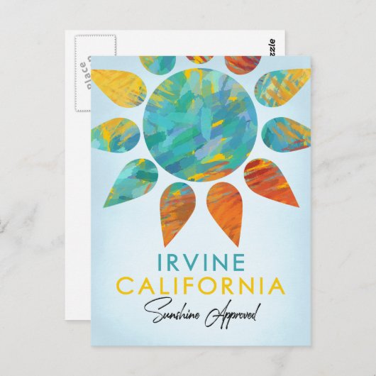 Irvine California Sunshine Travel Briefkaart (Voorkant / Achterkant)