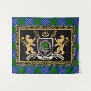 Irvine Clan Badge & Motto w/Lions Wandkleed