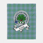 Irvine Clan Badge Tartan Pset Fleece Deken (Voorkant)