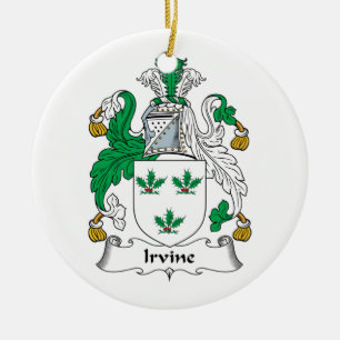 Irvine Family Crest Keramisch Ornament