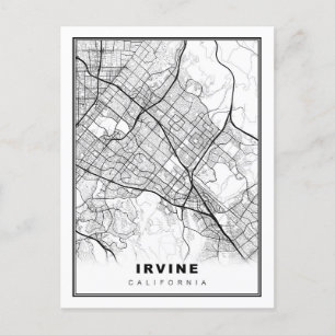 Irvine Map Briefkaart
