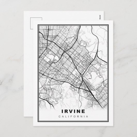 Irvine Map Feestdagenkaart (Voorkant / Achterkant)