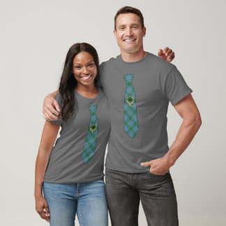Irvine Schotse Clan Badge & Tartan Necktie T-shirt